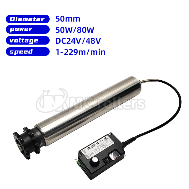 Sprocket electric roller